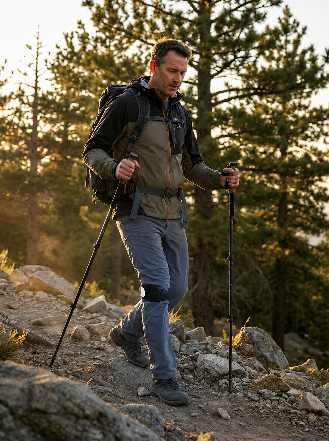 The descent on a hike